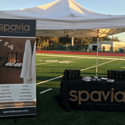 spavia booth at a community event